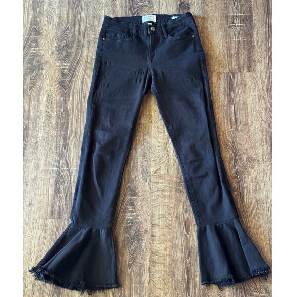 Frame Black Denim Flare Skinny Jeans Size 26 - Picture 4 of 9